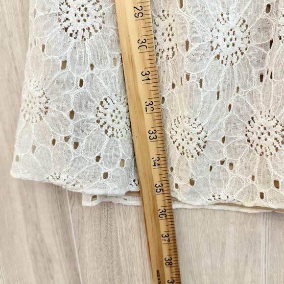 Show Me Your Mumu Dress Large Off The Shoulder Lace Beach Lined Mini Ivory USA - Picture 6 of 13